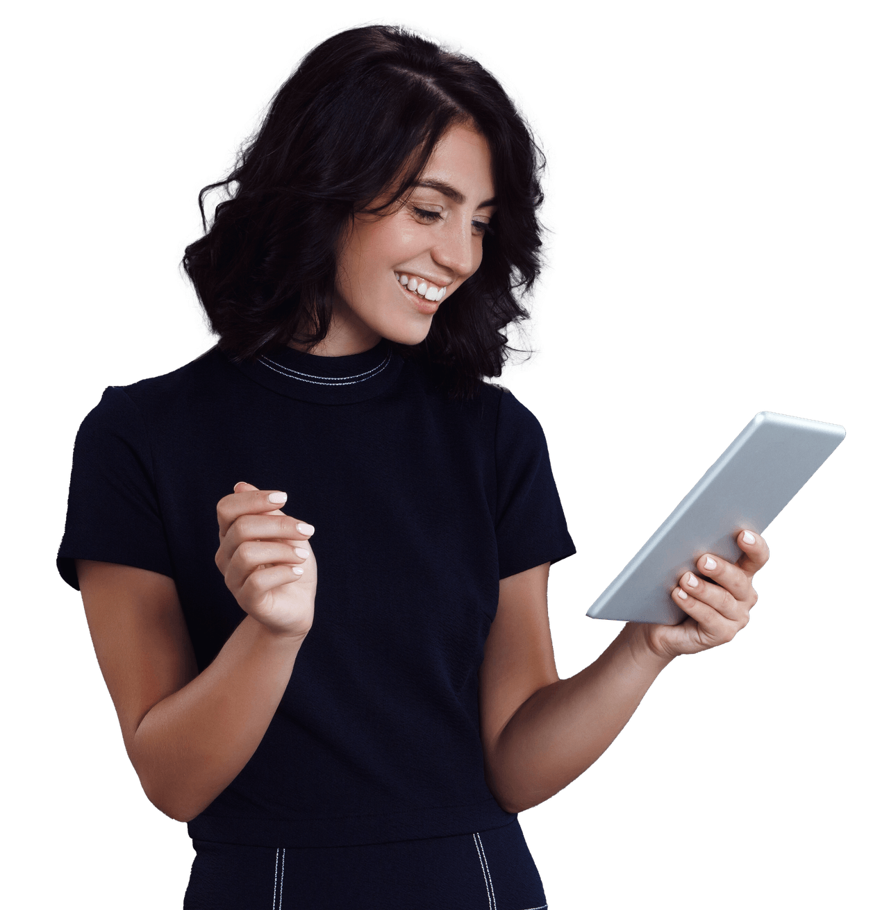 mujer aprendiendo inglés virtual